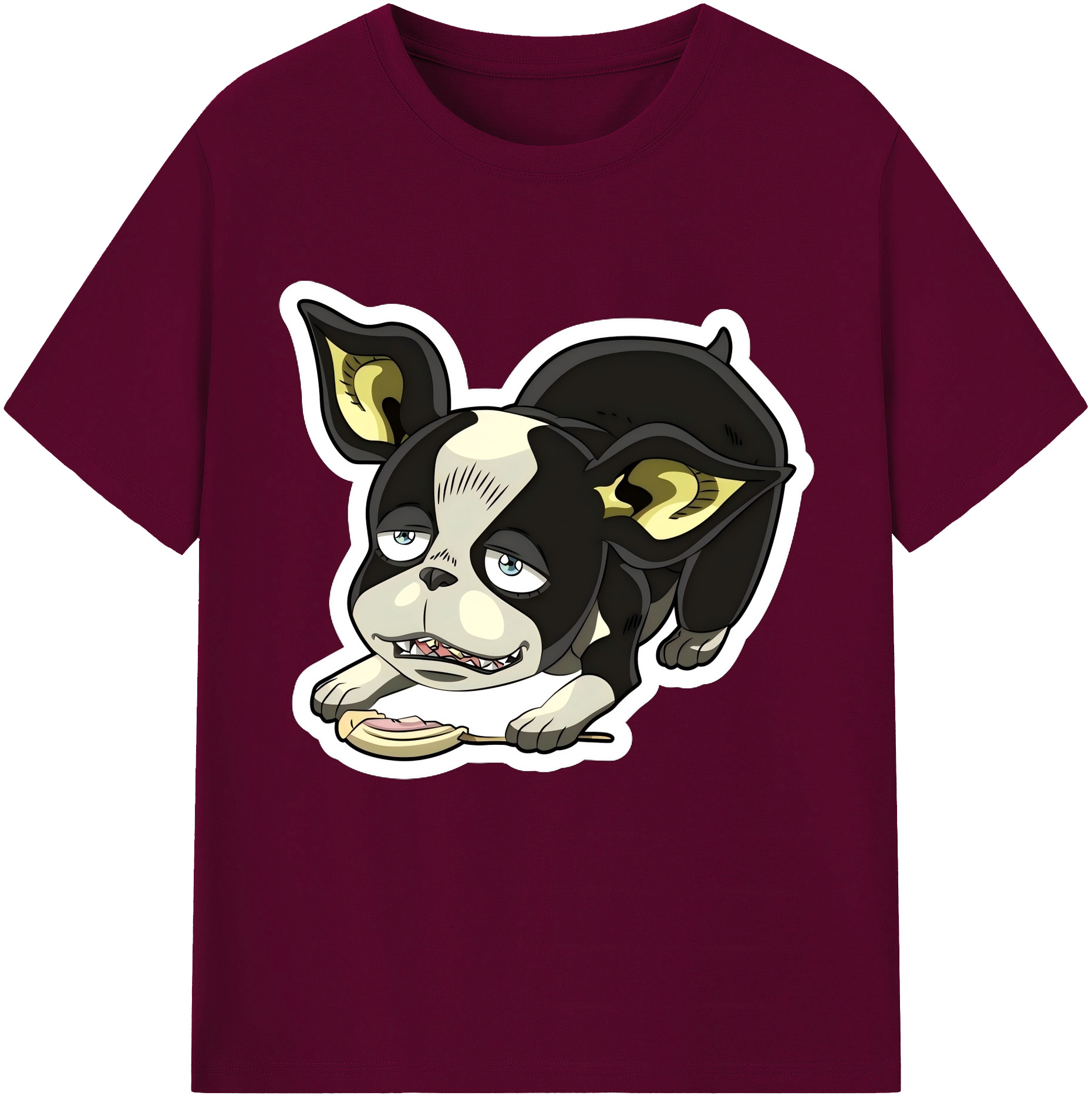 （画像用） ジョジョの奇妙な冒険 イギー JoJo's Bizarre Adventure Iggy レディースカジュアルプリントTシャツ（綿100％）